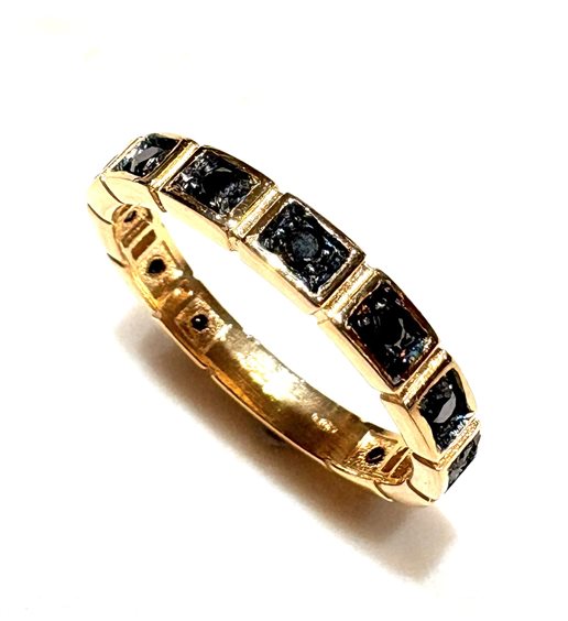 Anello Sommer Gioielli Uomo Eternity in Oro giallo Diamante Black 0.36 Ct ETERNITY DIA N CT 0.36 MB UTZ TOT - ETERNITY DIA N CT 0.36 MB UTZ TOT